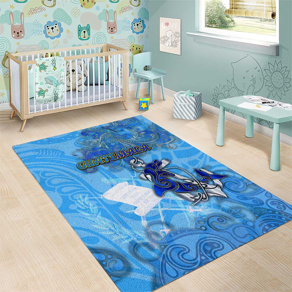 Ocean Spirit of Guatemala Area Rug Anchored in Guatemalan Pride - Aussie Hoodie