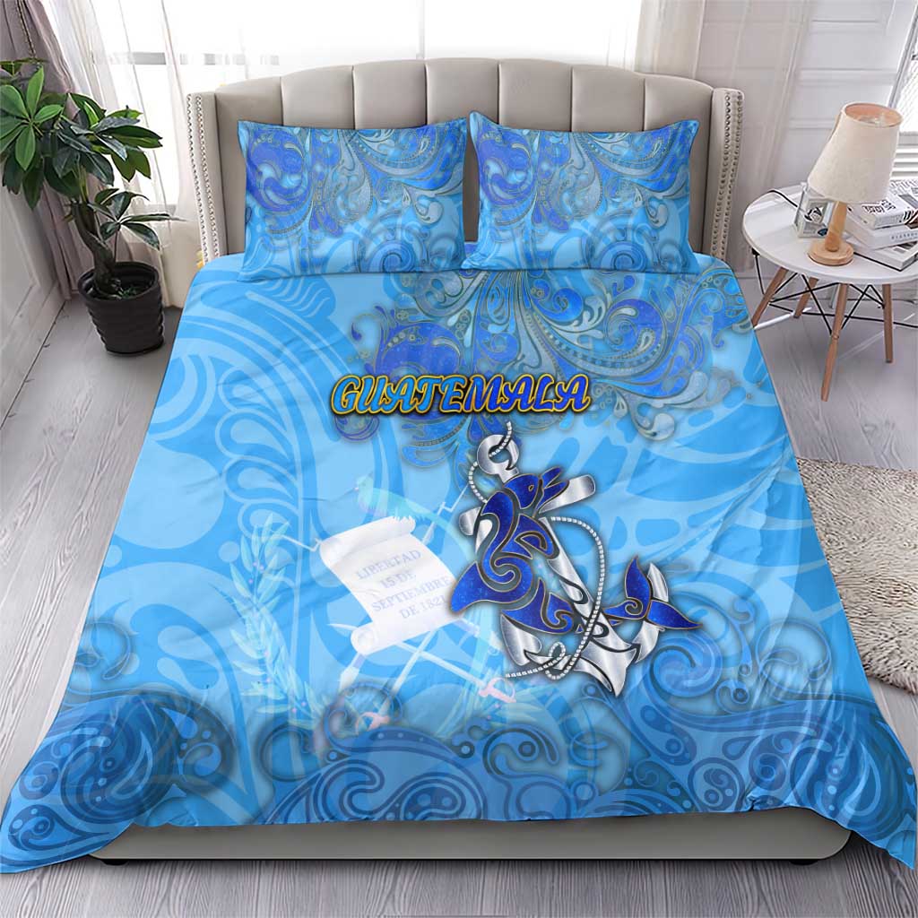 Ocean Spirit of Guatemala Bedding Set Anchored in Guatemalan Pride - Aussie Hoodie