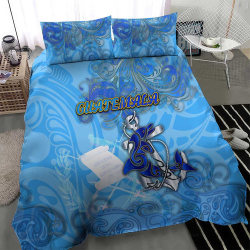 Ocean Spirit of Guatemala Bedding Set Anchored in Guatemalan Pride - Aussie Hoodie