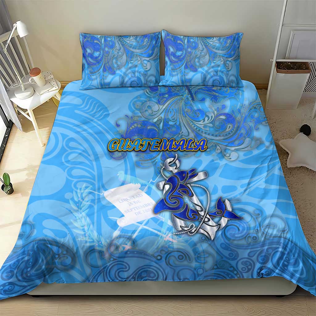 Ocean Spirit of Guatemala Bedding Set Anchored in Guatemalan Pride - Aussie Hoodie