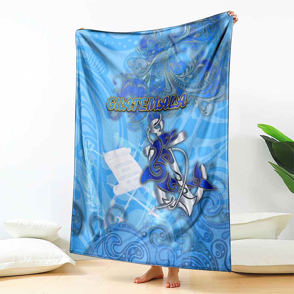 Ocean Spirit of Guatemala Blanket Anchored in Guatemalan Pride - Aussie Hoodie