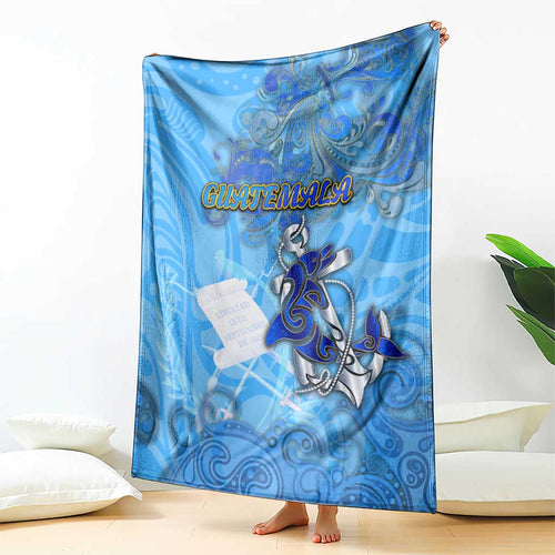Ocean Spirit of Guatemala Blanket Anchored in Guatemalan Pride - Aussie Hoodie