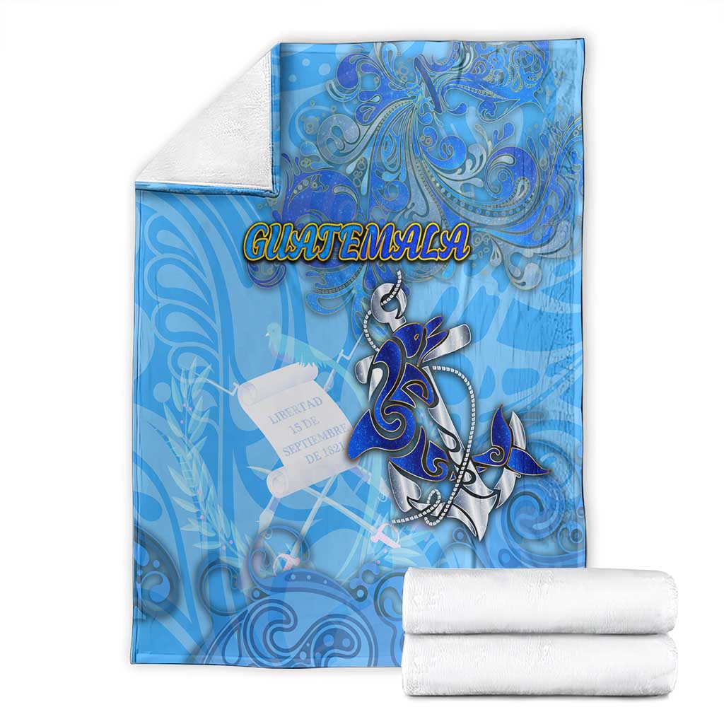 Ocean Spirit of Guatemala Blanket Anchored in Guatemalan Pride - Aussie Hoodie