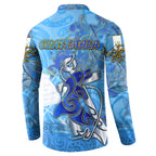 Ocean Spirit of Guatemala Button Sweatshirt Anchored in Guatemalan Pride - Aussie Hoodie