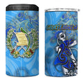 Ocean Spirit of Guatemala 4 in 1 Can Cooler Tumbler Anchored in Guatemalan Pride - Aussie Hoodie