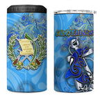 Ocean Spirit of Guatemala 4 in 1 Can Cooler Tumbler Anchored in Guatemalan Pride - Aussie Hoodie