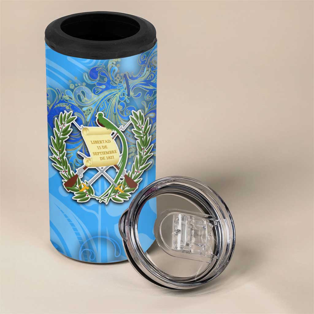 Ocean Spirit of Guatemala 4 in 1 Can Cooler Tumbler Anchored in Guatemalan Pride - Aussie Hoodie