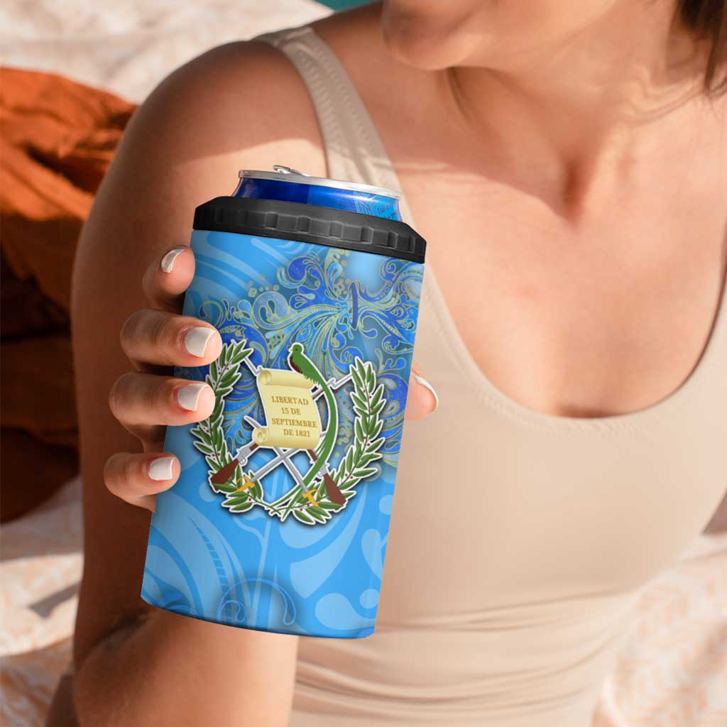 Ocean Spirit of Guatemala 4 in 1 Can Cooler Tumbler Anchored in Guatemalan Pride - Aussie Hoodie
