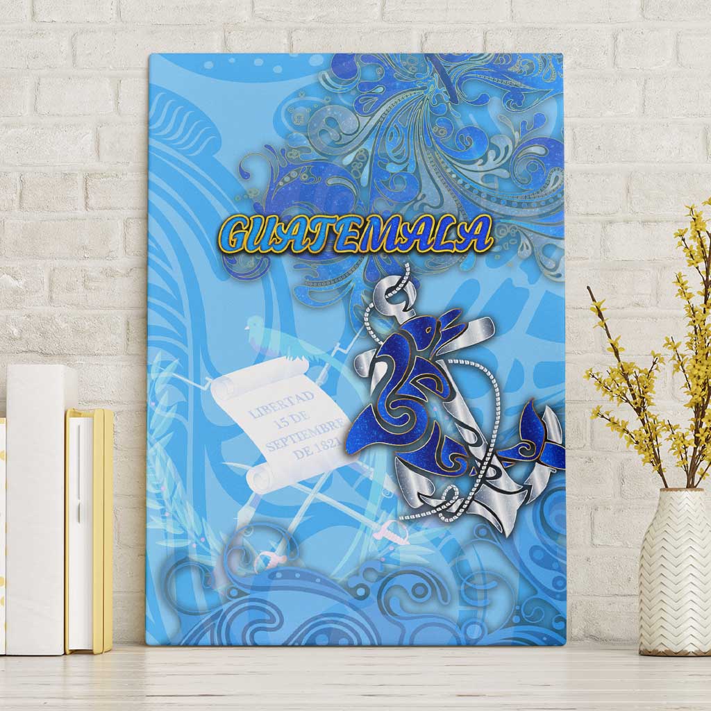 Ocean Spirit of Guatemala Canvas Wall Art Anchored in Guatemalan Pride - Aussie Hoodie