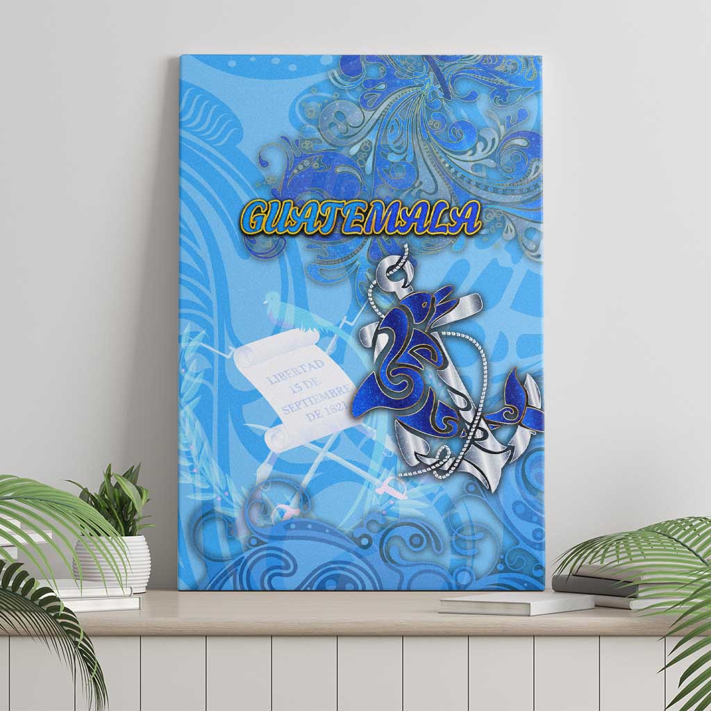 Ocean Spirit of Guatemala Canvas Wall Art Anchored in Guatemalan Pride - Aussie Hoodie