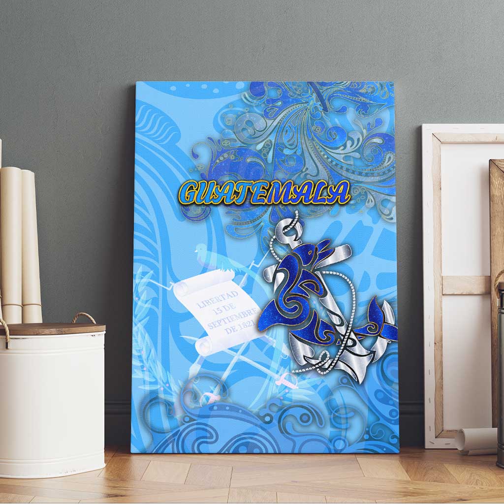 Ocean Spirit of Guatemala Canvas Wall Art Anchored in Guatemalan Pride - Aussie Hoodie