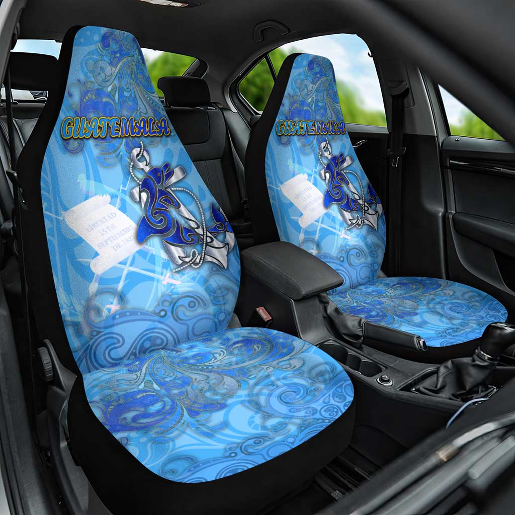 Ocean Spirit of Guatemala Car Seat Cover Anchored in Guatemalan Pride - Aussie Hoodie