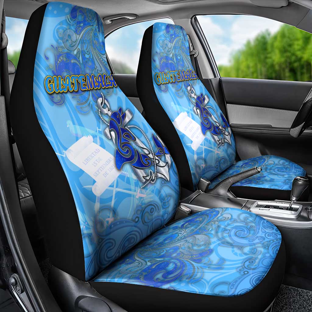 Ocean Spirit of Guatemala Car Seat Cover Anchored in Guatemalan Pride - Aussie Hoodie