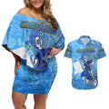 Ocean Spirit of Guatemala Couples Matching Off Shoulder Short Dress and Hawaiian Shirt Anchored in Guatemalan Pride - Aussie Hoodie
