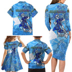 Ocean Spirit of Guatemala Family Matching Long Sleeve Bodycon Dress and Hawaiian Shirt Anchored in Guatemalan Pride - Aussie Hoodie