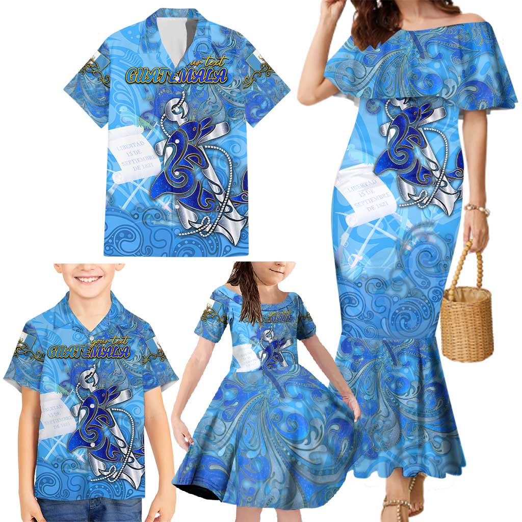 Ocean Spirit of Guatemala Family Matching Mermaid Dress and Hawaiian Shirt Anchored in Guatemalan Pride - Aussie Hoodie