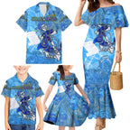 Ocean Spirit of Guatemala Family Matching Mermaid Dress and Hawaiian Shirt Anchored in Guatemalan Pride - Aussie Hoodie