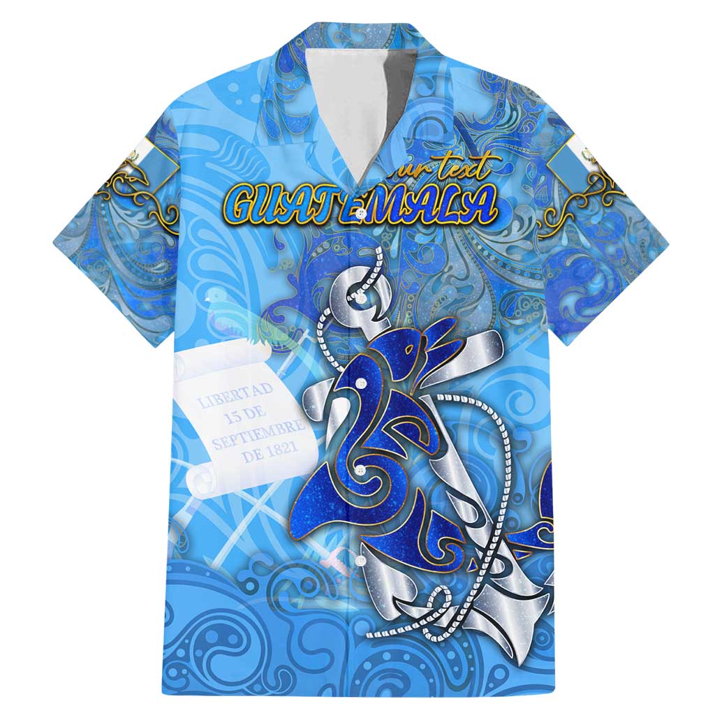Ocean Spirit of Guatemala Family Matching Mermaid Dress and Hawaiian Shirt Anchored in Guatemalan Pride - Aussie Hoodie