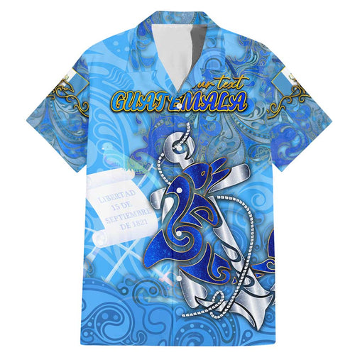 Ocean Spirit of Guatemala Family Matching Mermaid Dress and Hawaiian Shirt Anchored in Guatemalan Pride - Aussie Hoodie