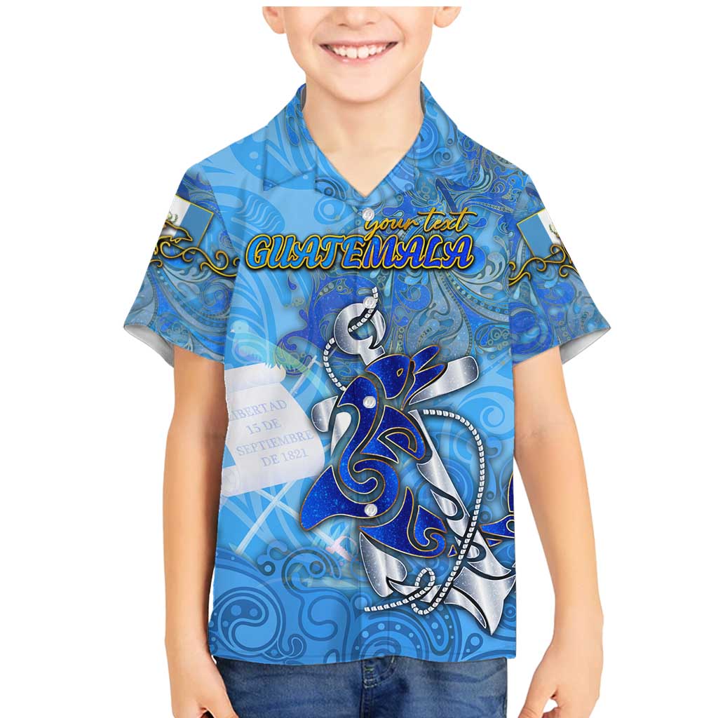 Ocean Spirit of Guatemala Family Matching Mermaid Dress and Hawaiian Shirt Anchored in Guatemalan Pride - Aussie Hoodie