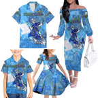 Ocean Spirit of Guatemala Family Matching Off The Shoulder Long Sleeve Dress and Hawaiian Shirt Anchored in Guatemalan Pride - Aussie Hoodie