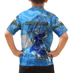 Ocean Spirit of Guatemala Family Matching Off Shoulder Maxi Dress and Hawaiian Shirt Anchored in Guatemalan Pride - Aussie Hoodie