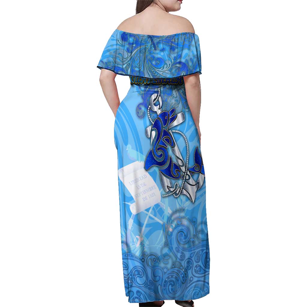 Ocean Spirit of Guatemala Family Matching Off Shoulder Maxi Dress and Hawaiian Shirt Anchored in Guatemalan Pride - Aussie Hoodie
