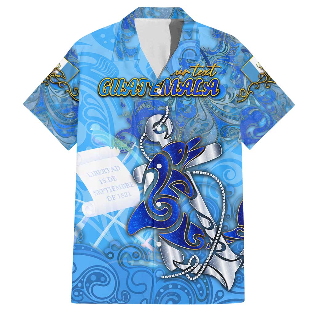Ocean Spirit of Guatemala Family Matching Summer Maxi Dress and Hawaiian Shirt Anchored in Guatemalan Pride - Aussie Hoodie