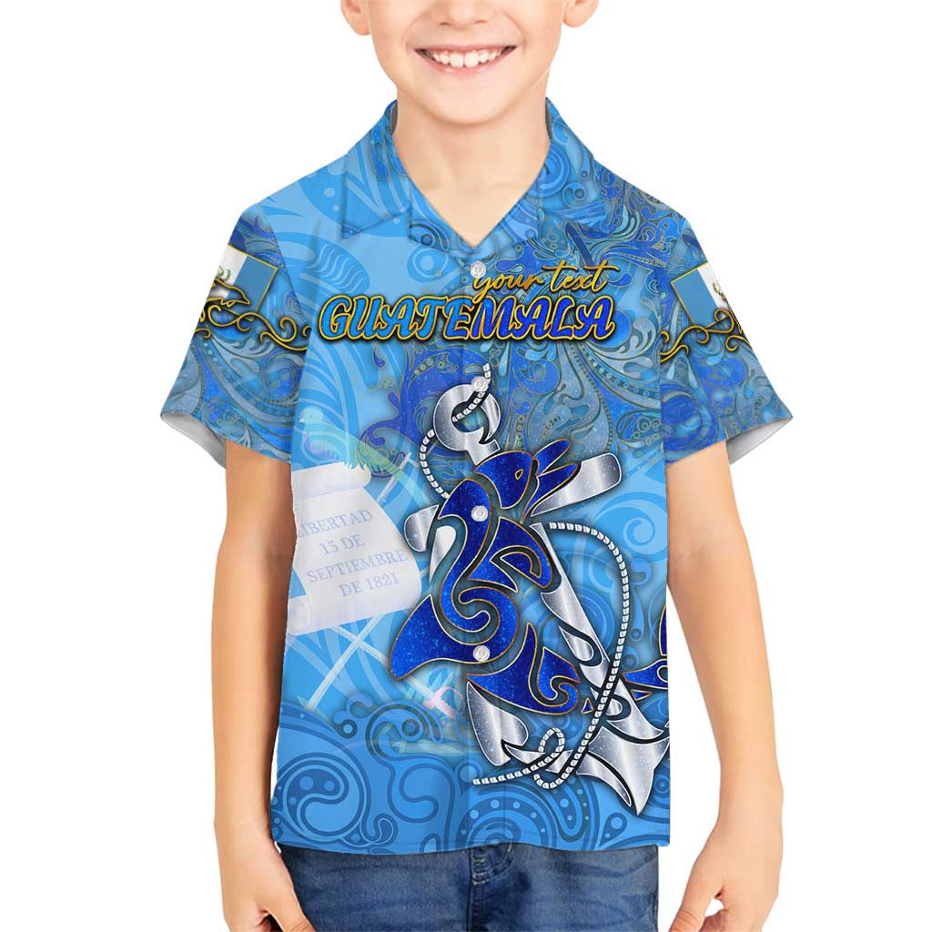 Ocean Spirit of Guatemala Family Matching Summer Maxi Dress and Hawaiian Shirt Anchored in Guatemalan Pride - Aussie Hoodie