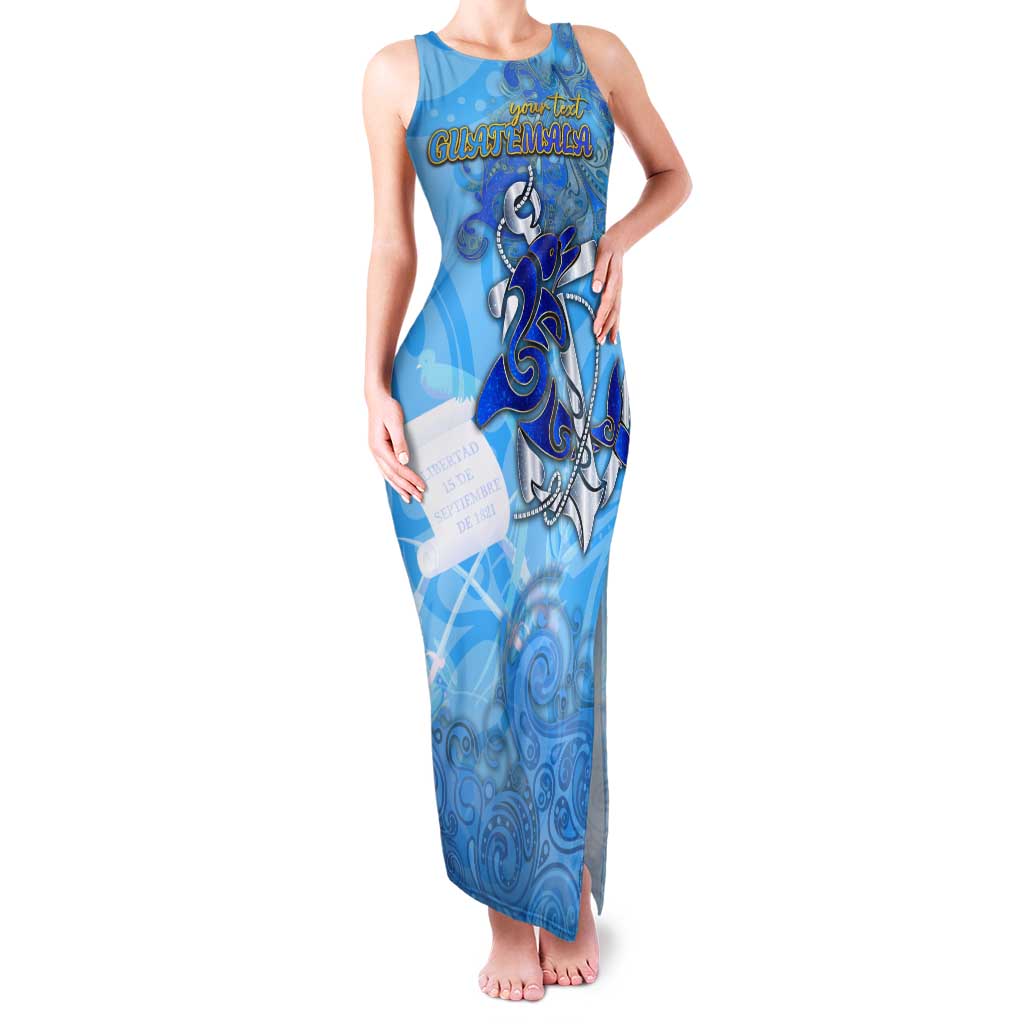 Ocean Spirit of Guatemala Family Matching Tank Maxi Dress and Hawaiian Shirt Anchored in Guatemalan Pride - Aussie Hoodie