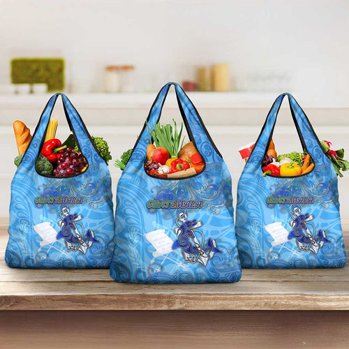 Ocean Spirit of Guatemala Grocery Bag Anchored in Guatemalan Pride - Aussie Hoodie