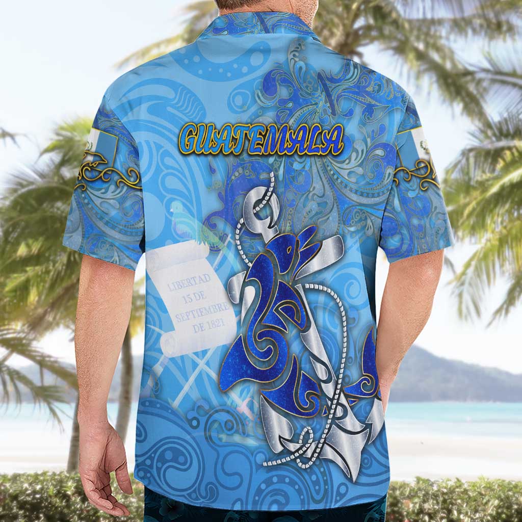 Ocean Spirit of Guatemala Hawaiian Shirt Anchored in Guatemalan Pride - Aussie Hoodie