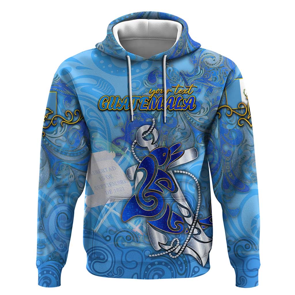 Ocean Spirit of Guatemala Hoodie Anchored in Guatemalan Pride - Aussie Hoodie