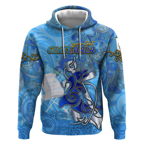 Ocean Spirit of Guatemala Hoodie Anchored in Guatemalan Pride - Aussie Hoodie