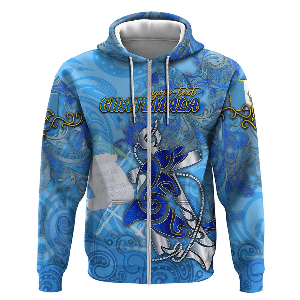 Ocean Spirit of Guatemala Hoodie Anchored in Guatemalan Pride - Aussie Hoodie