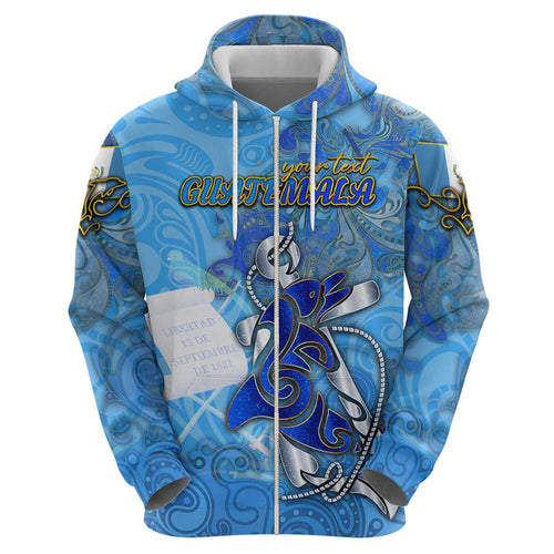 Ocean Spirit of Guatemala Hoodie Anchored in Guatemalan Pride - Aussie Hoodie