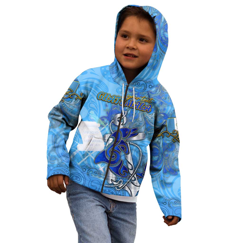 Ocean Spirit of Guatemala Kid Hoodie Anchored in Guatemalan Pride - Aussie Hoodie
