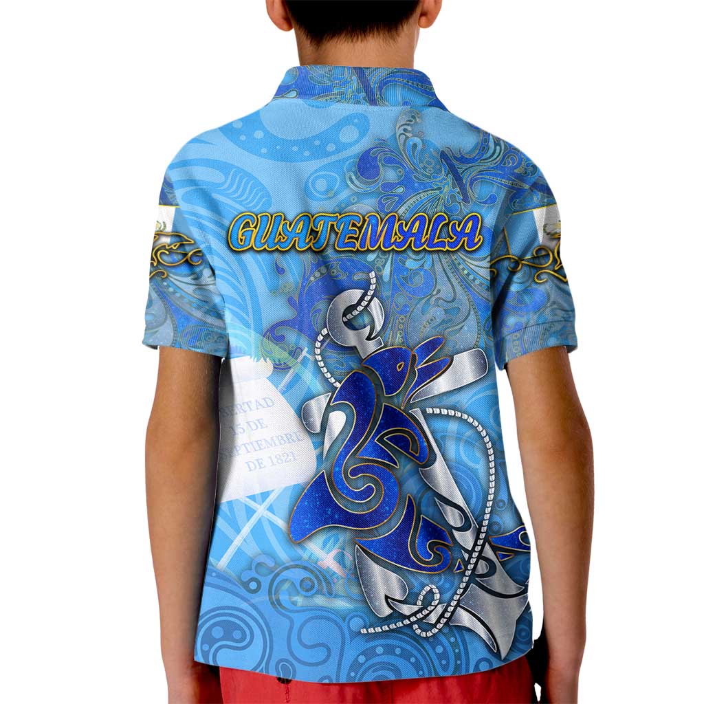 Ocean Spirit of Guatemala Kid Polo Shirt Anchored in Guatemalan Pride - Aussie Hoodie
