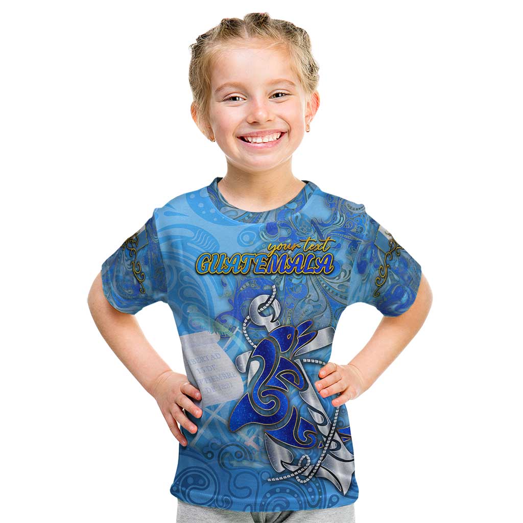 Ocean Spirit of Guatemala Kid T Shirt Anchored in Guatemalan Pride - Aussie Hoodie