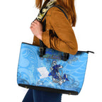 Ocean Spirit of Guatemala Leather Tote Bag Anchored in Guatemalan Pride - Aussie Hoodie