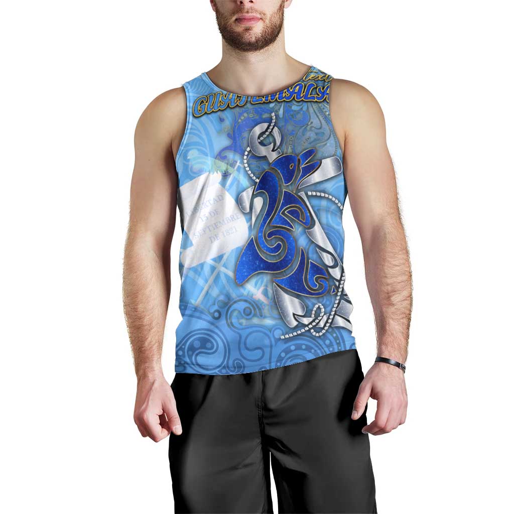 Ocean Spirit of Guatemala Men Tank Top Anchored in Guatemalan Pride - Aussie Hoodie