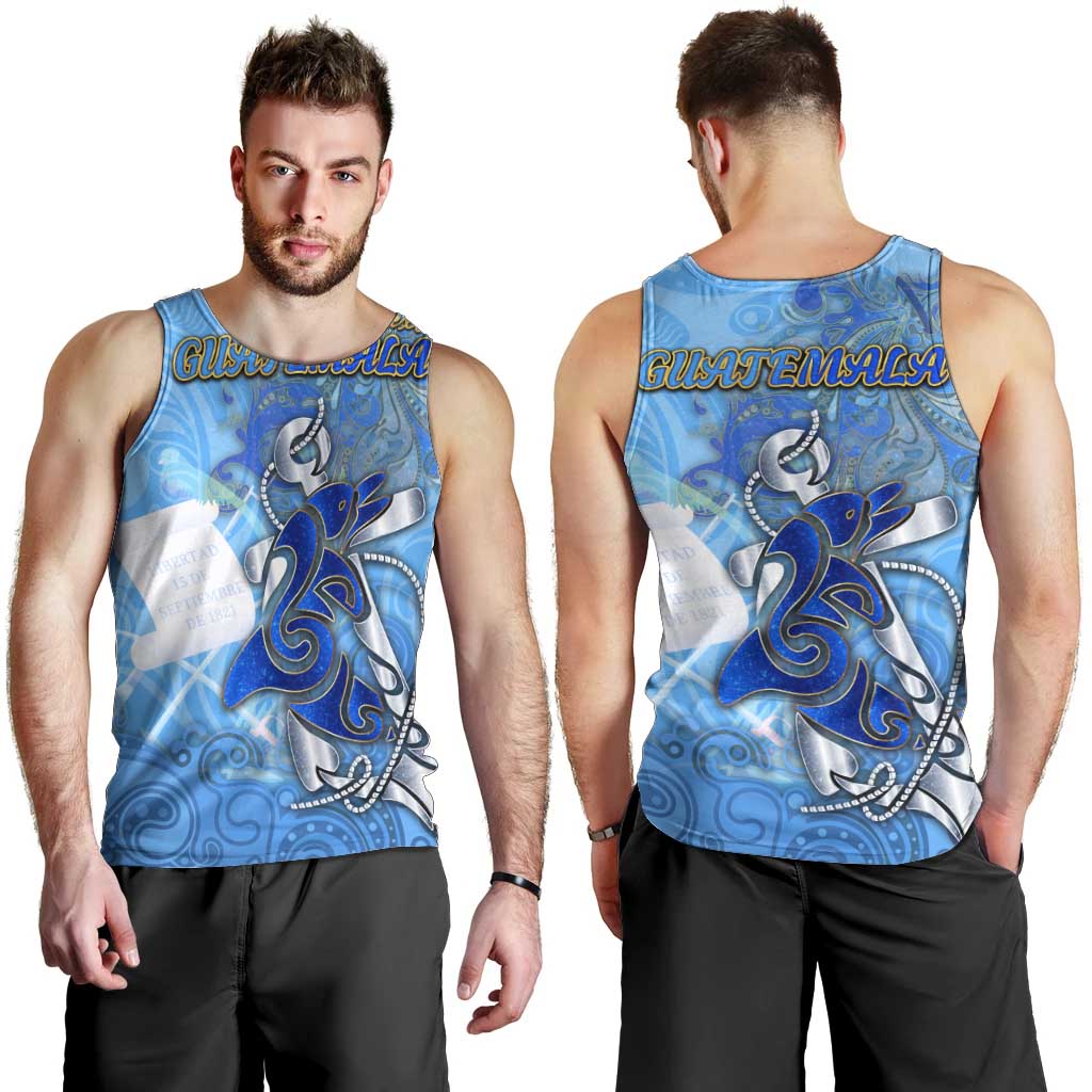 Ocean Spirit of Guatemala Men Tank Top Anchored in Guatemalan Pride - Aussie Hoodie