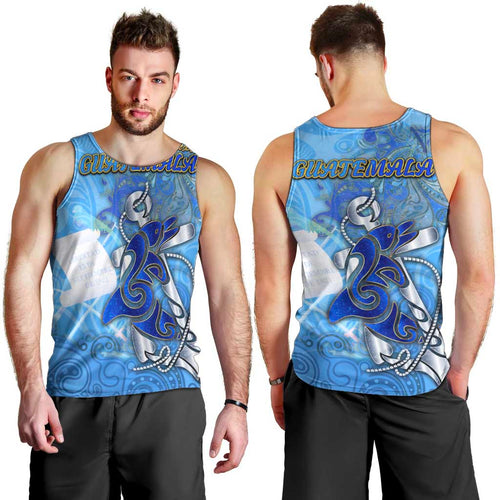 Ocean Spirit of Guatemala Men Tank Top Anchored in Guatemalan Pride - Aussie Hoodie