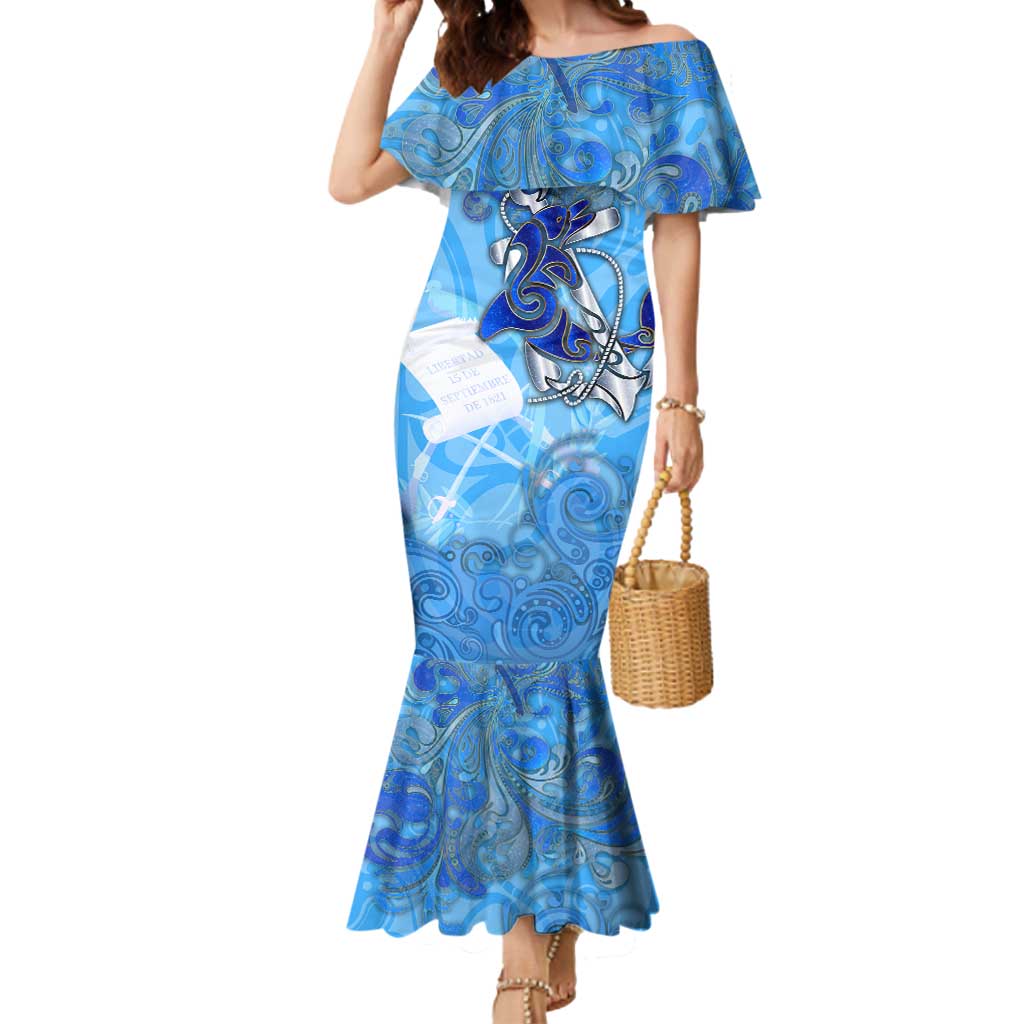 Ocean Spirit of Guatemala Mermaid Dress Anchored in Guatemalan Pride - Aussie Hoodie