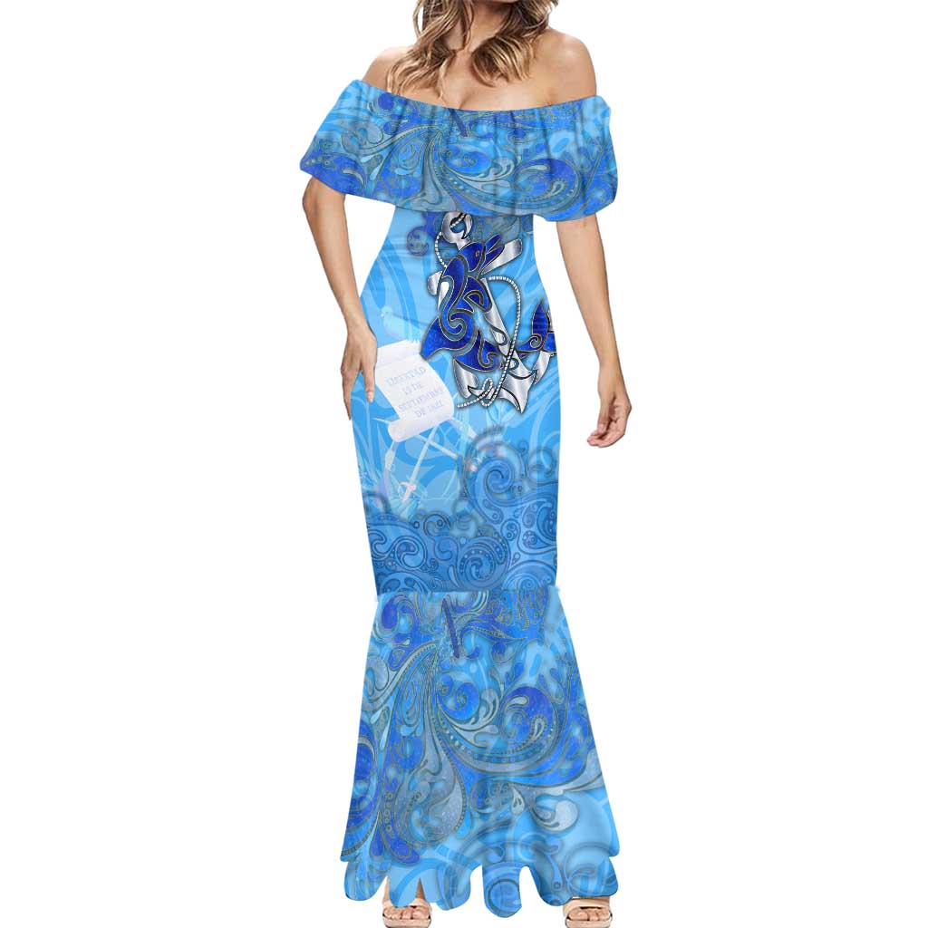 Ocean Spirit of Guatemala Mermaid Dress Anchored in Guatemalan Pride - Aussie Hoodie