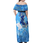 Ocean Spirit of Guatemala Off Shoulder Maxi Dress Anchored in Guatemalan Pride - Aussie Hoodie