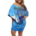 Ocean Spirit of Guatemala Off Shoulder Short Dress Anchored in Guatemalan Pride - Aussie Hoodie
