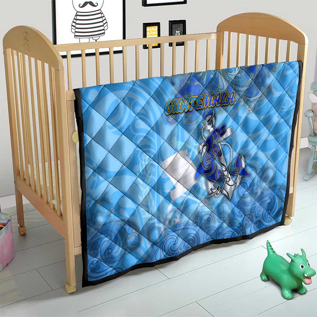 Ocean Spirit of Guatemala Quilt Anchored in Guatemalan Pride - Aussie Hoodie