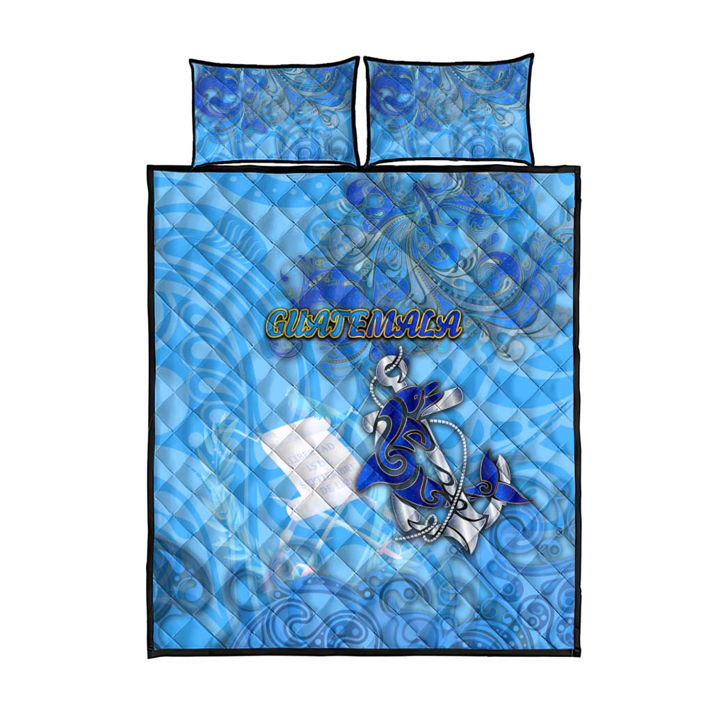 Ocean Spirit of Guatemala Quilt Bed Set Anchored in Guatemalan Pride - Aussie Hoodie
