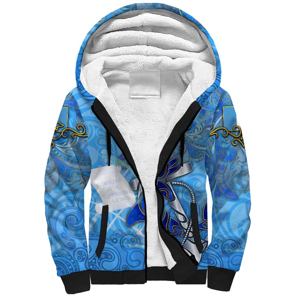 Ocean Spirit of Guatemala Sherpa Hoodie Anchored in Guatemalan Pride - Aussie Hoodie